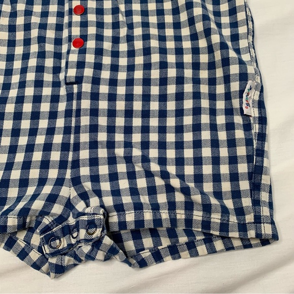 Rare VTG Sprocket’s Mervyns Blue & White Gingham Thru The Woods Baby Jumper 24mo - Picture 5 of 12